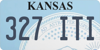 KS license plate 327ITI