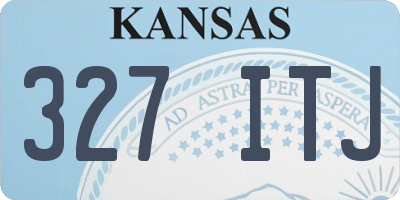 KS license plate 327ITJ