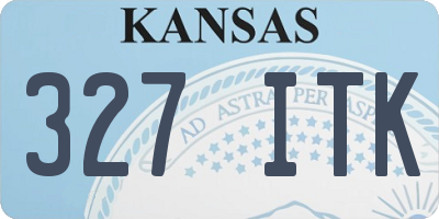 KS license plate 327ITK