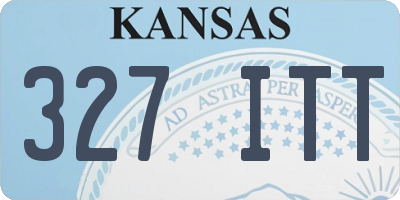 KS license plate 327ITT