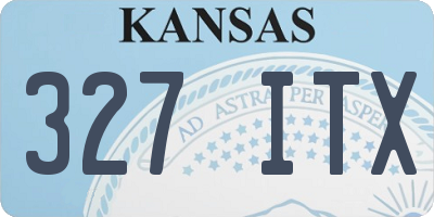 KS license plate 327ITX