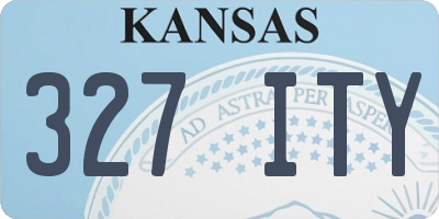 KS license plate 327ITY