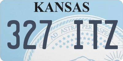 KS license plate 327ITZ