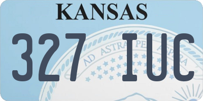 KS license plate 327IUC