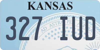 KS license plate 327IUD
