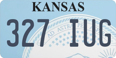 KS license plate 327IUG