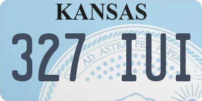 KS license plate 327IUI