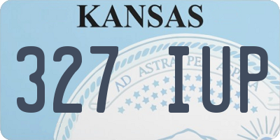 KS license plate 327IUP