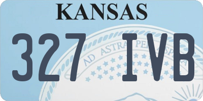 KS license plate 327IVB
