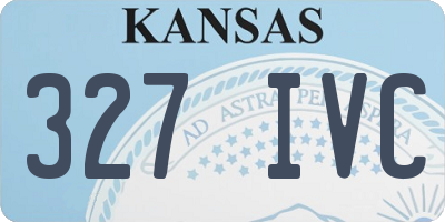 KS license plate 327IVC