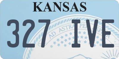 KS license plate 327IVE