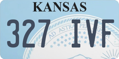KS license plate 327IVF