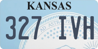 KS license plate 327IVH