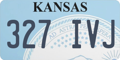 KS license plate 327IVJ