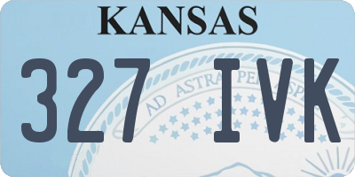 KS license plate 327IVK