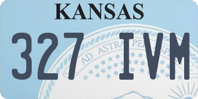 KS license plate 327IVM