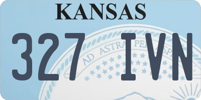 KS license plate 327IVN