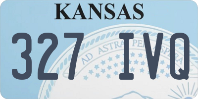 KS license plate 327IVQ