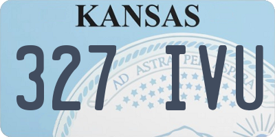 KS license plate 327IVU