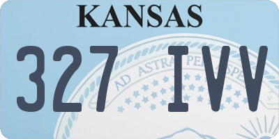 KS license plate 327IVV