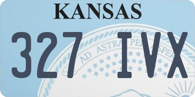 KS license plate 327IVX