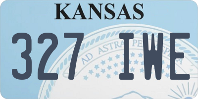KS license plate 327IWE
