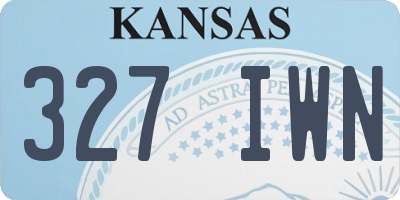 KS license plate 327IWN