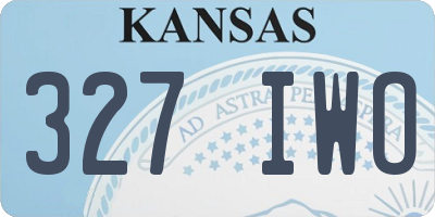 KS license plate 327IWO