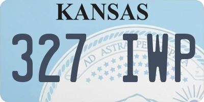 KS license plate 327IWP