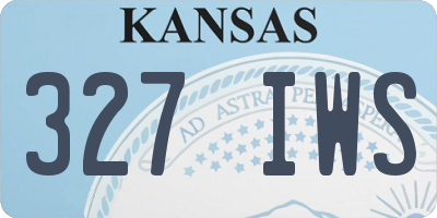 KS license plate 327IWS