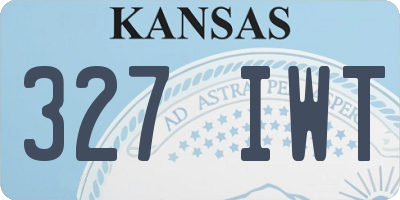 KS license plate 327IWT