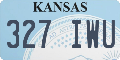 KS license plate 327IWU