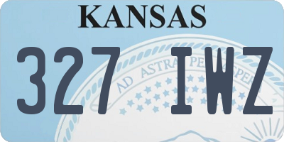 KS license plate 327IWZ
