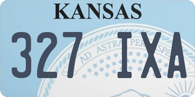 KS license plate 327IXA