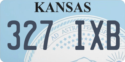 KS license plate 327IXB