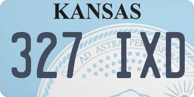 KS license plate 327IXD