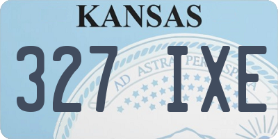 KS license plate 327IXE