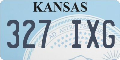 KS license plate 327IXG