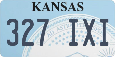 KS license plate 327IXI