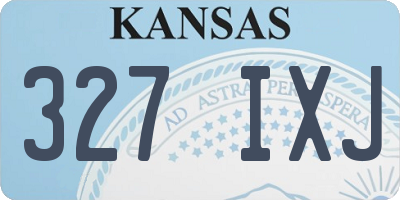 KS license plate 327IXJ