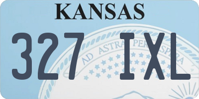 KS license plate 327IXL