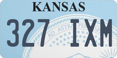 KS license plate 327IXM