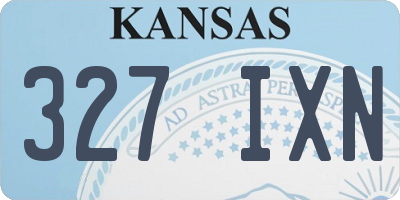 KS license plate 327IXN