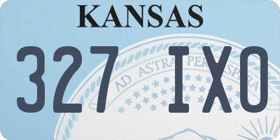 KS license plate 327IXO
