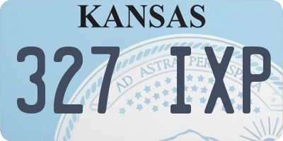 KS license plate 327IXP