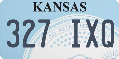 KS license plate 327IXQ