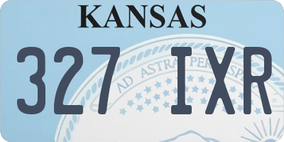 KS license plate 327IXR