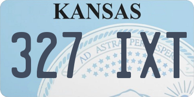 KS license plate 327IXT