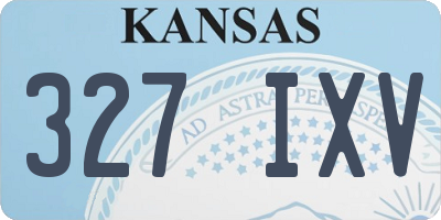 KS license plate 327IXV