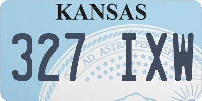KS license plate 327IXW